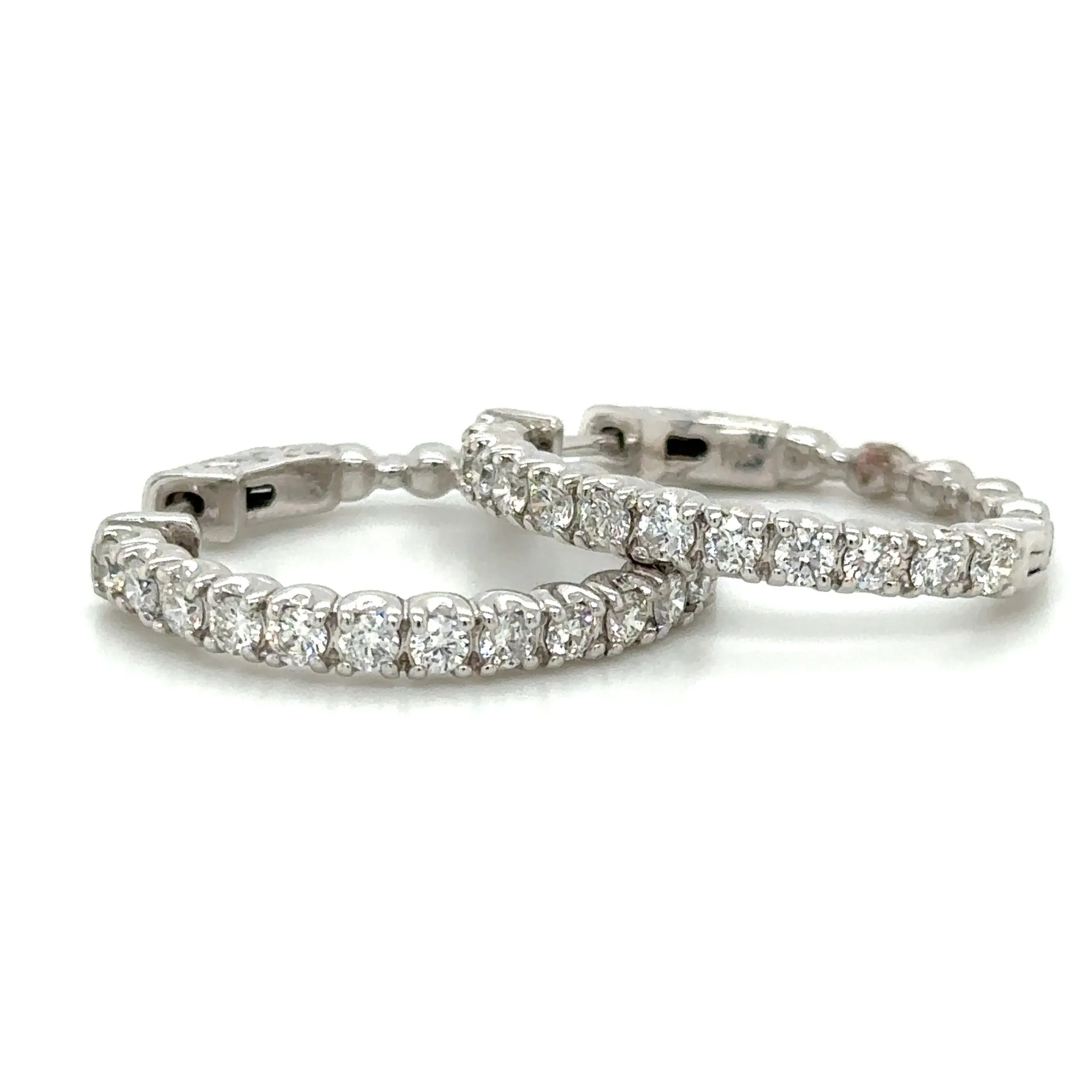1.45ct tw Diamond Hoop Earrings