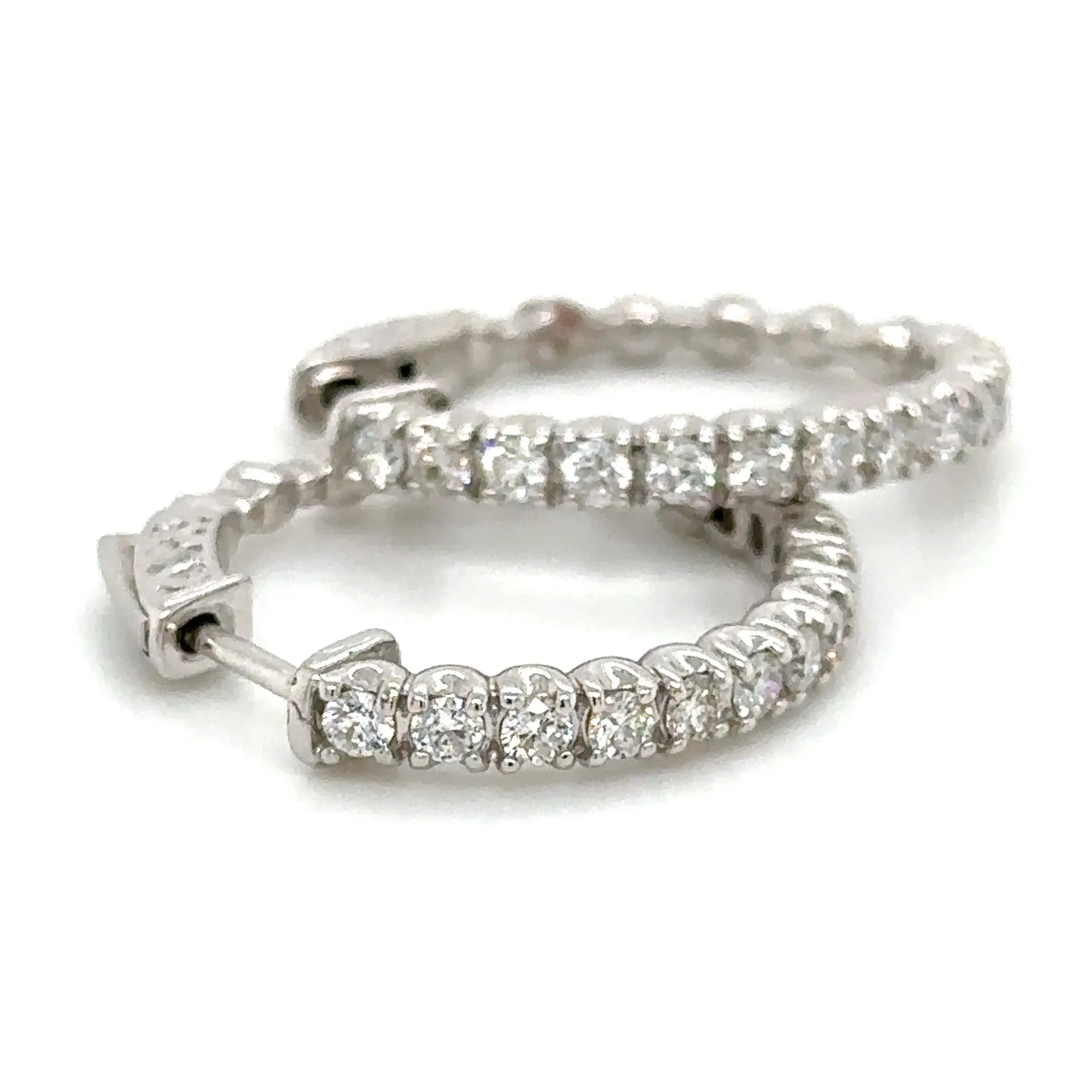 1.45ct tw Diamond Hoop Earrings
