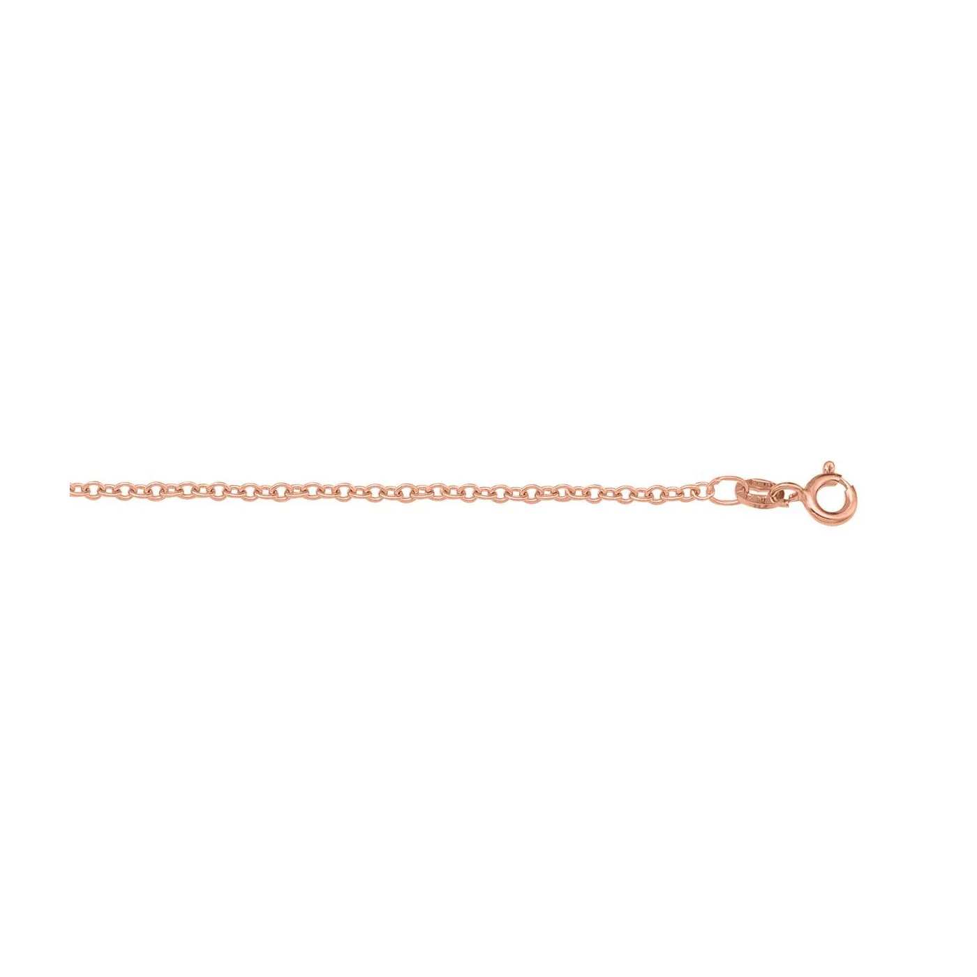 14K Rose Gold (1.0mm) Cable Chain