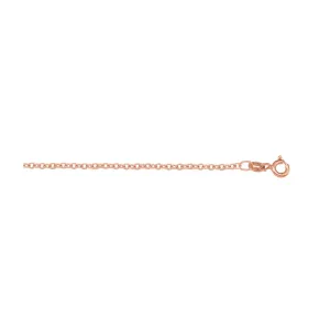 14K Rose Gold (1.0mm) Cable Chain
