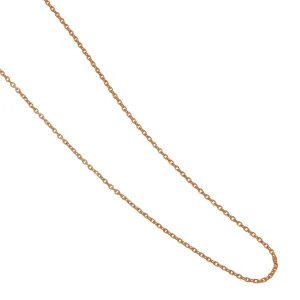 14k Rose Gold 1.1mm Diamond Cut Cable Chain 18"