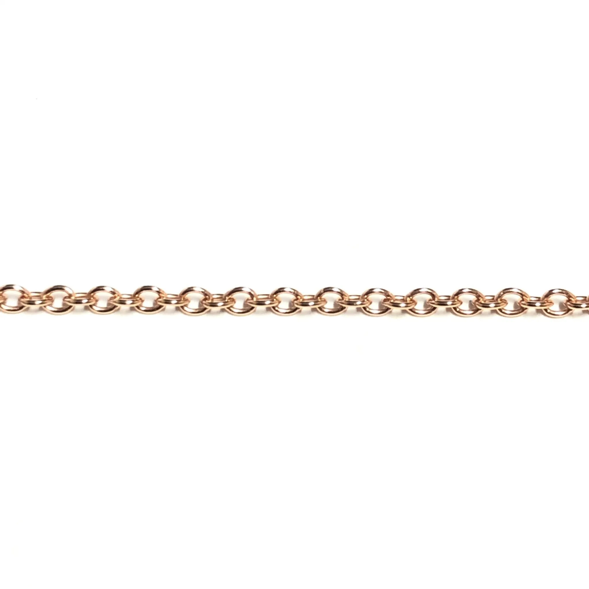 14K Rose Gold (1.5mm) Cable Chains (16" - 24")