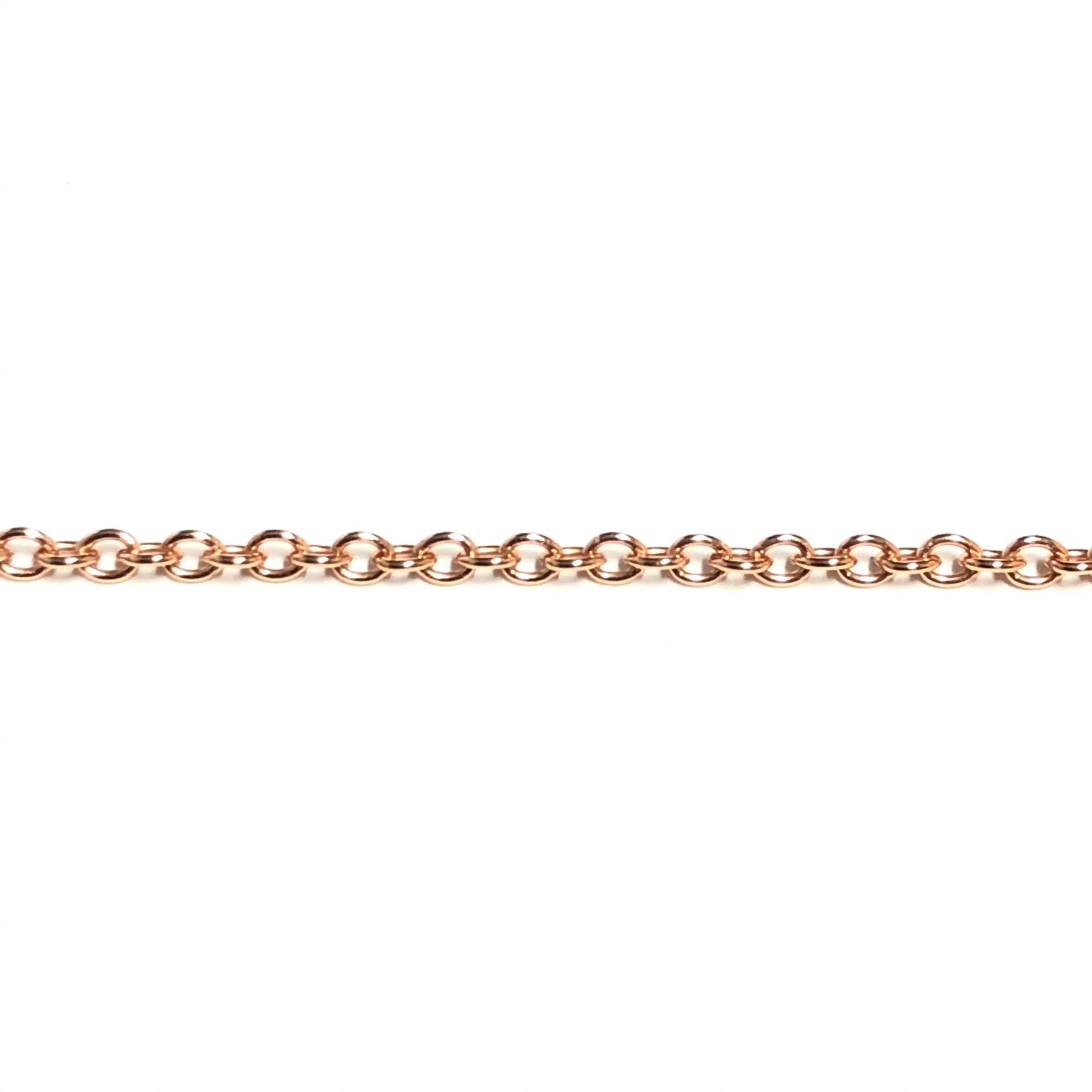 14K Rose Gold (1.5mm) Cable Chains (16" - 24")