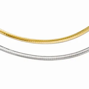 14k Two-tone Supreme Reversible Omega Necklace
