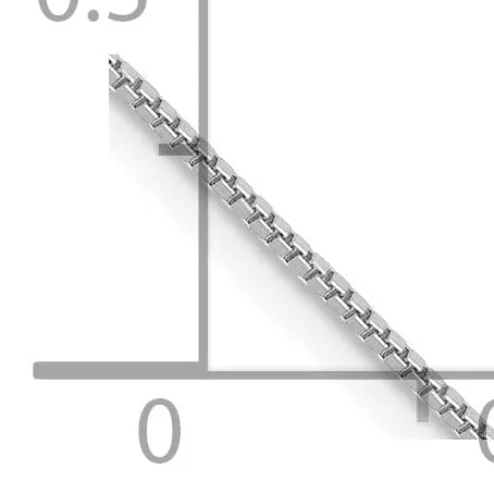 14k White Gold 0.70mm Polished Solid Box Chain