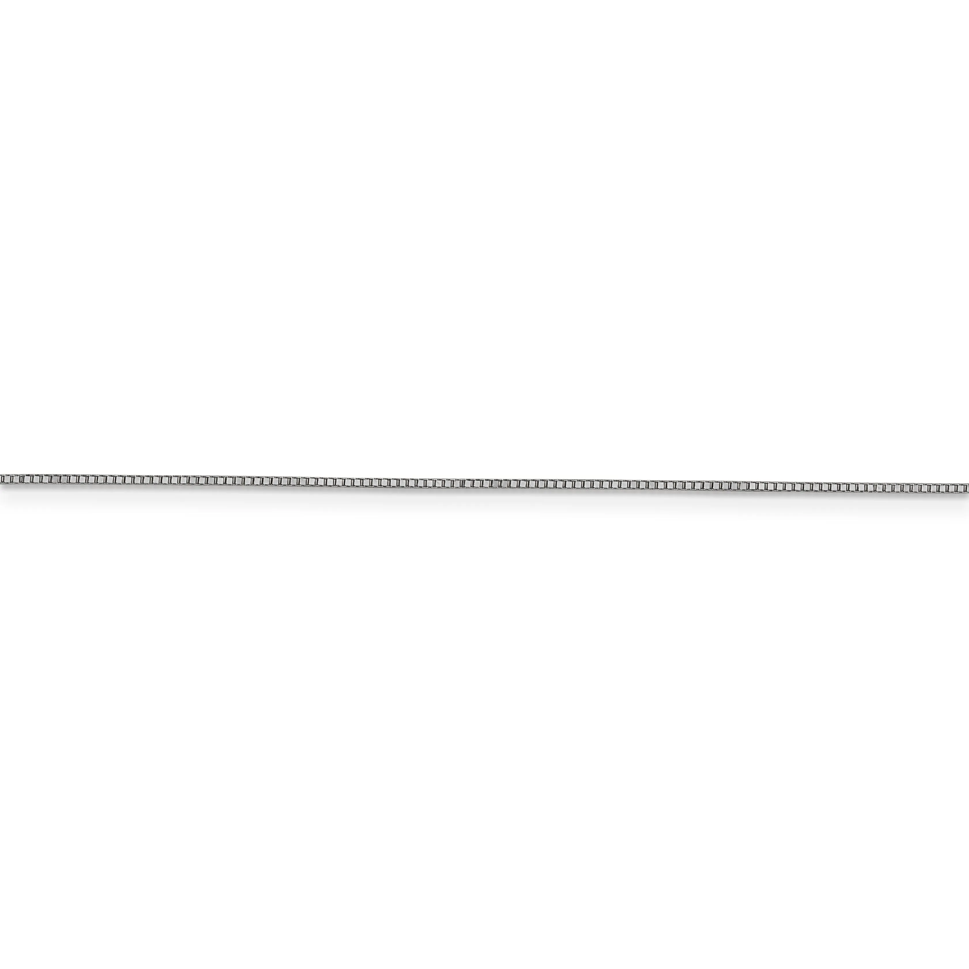 14k White Gold 0.70mm Polished Solid Box Chain