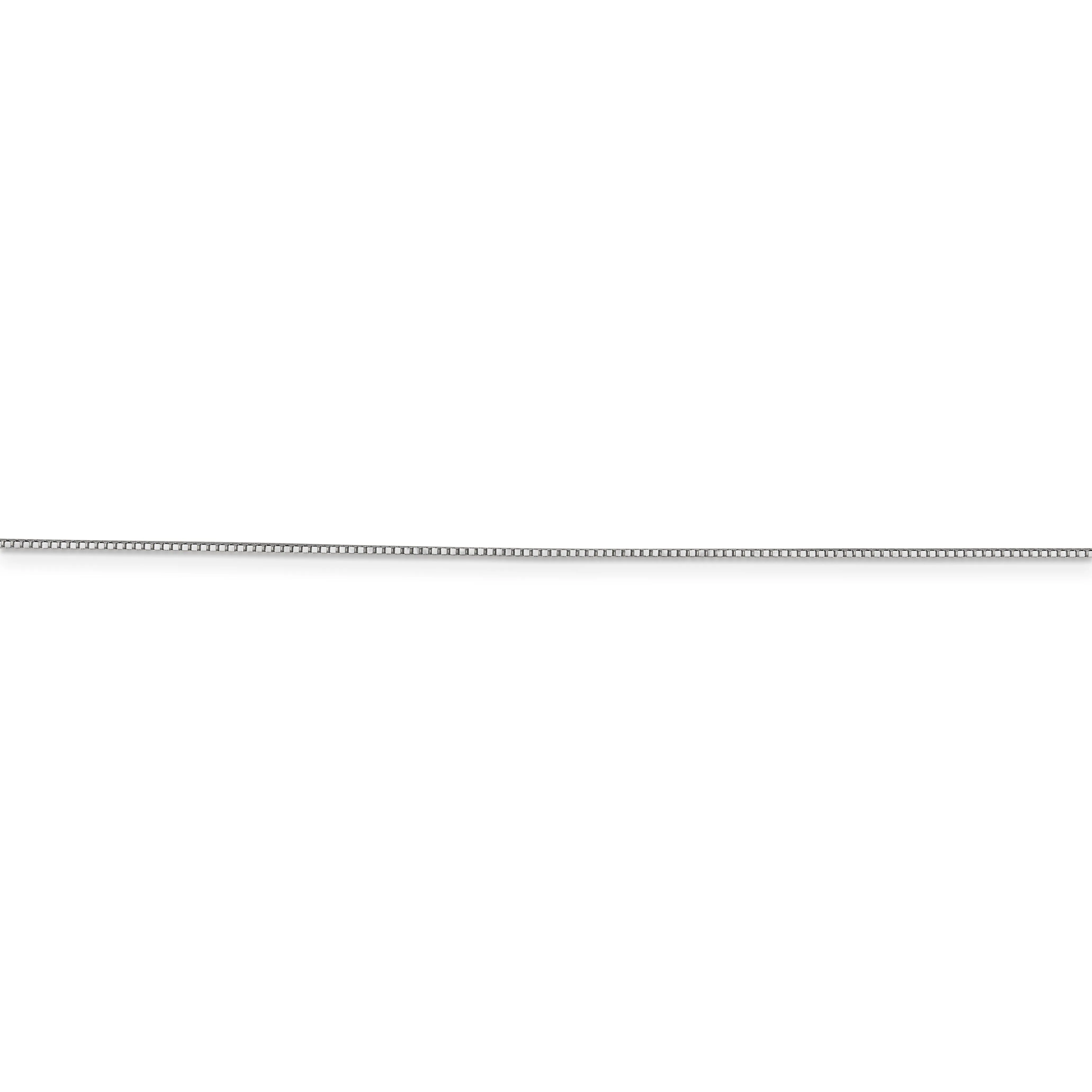 14k White Gold 0.70mm Polished Solid Box Chain