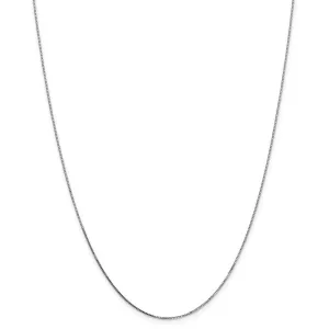 14k White Gold 0.70mm Polished Solid Box Chain