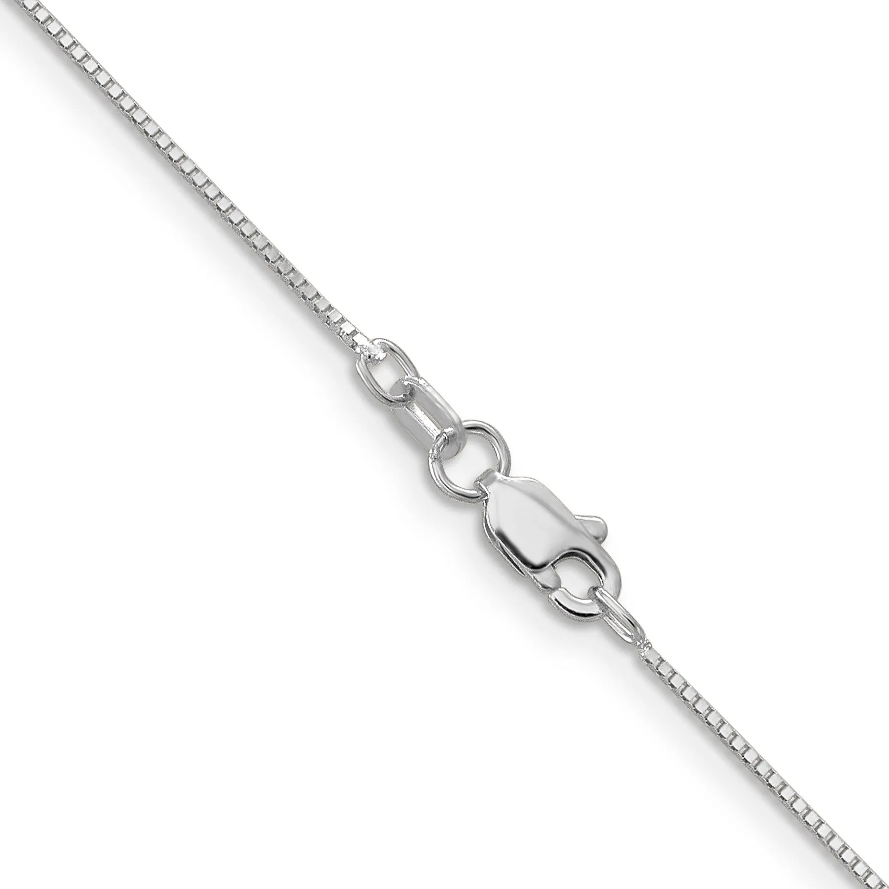 14k White Gold 0.70mm Polished Solid Box Chain