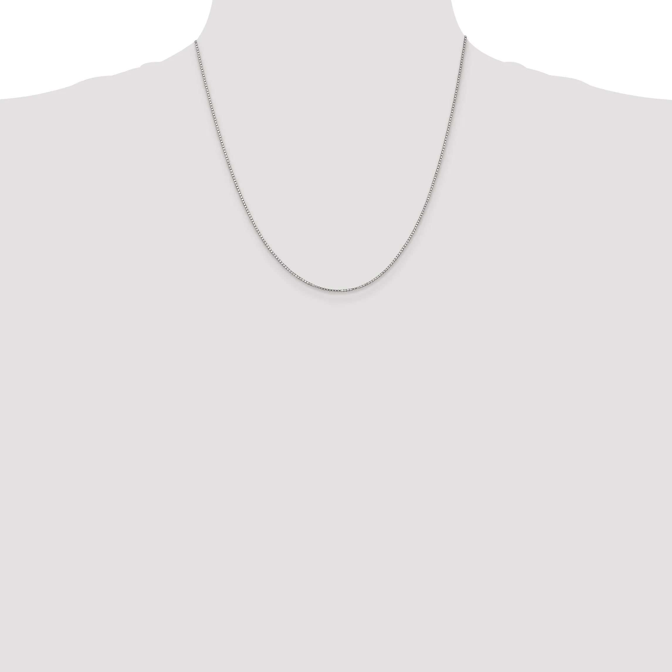 14K White Gold 1.2 mm Box Chain