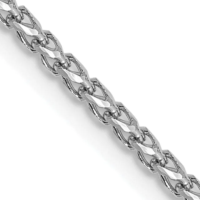 14K White Gold 1.4 mm D.C Open Franco Chain