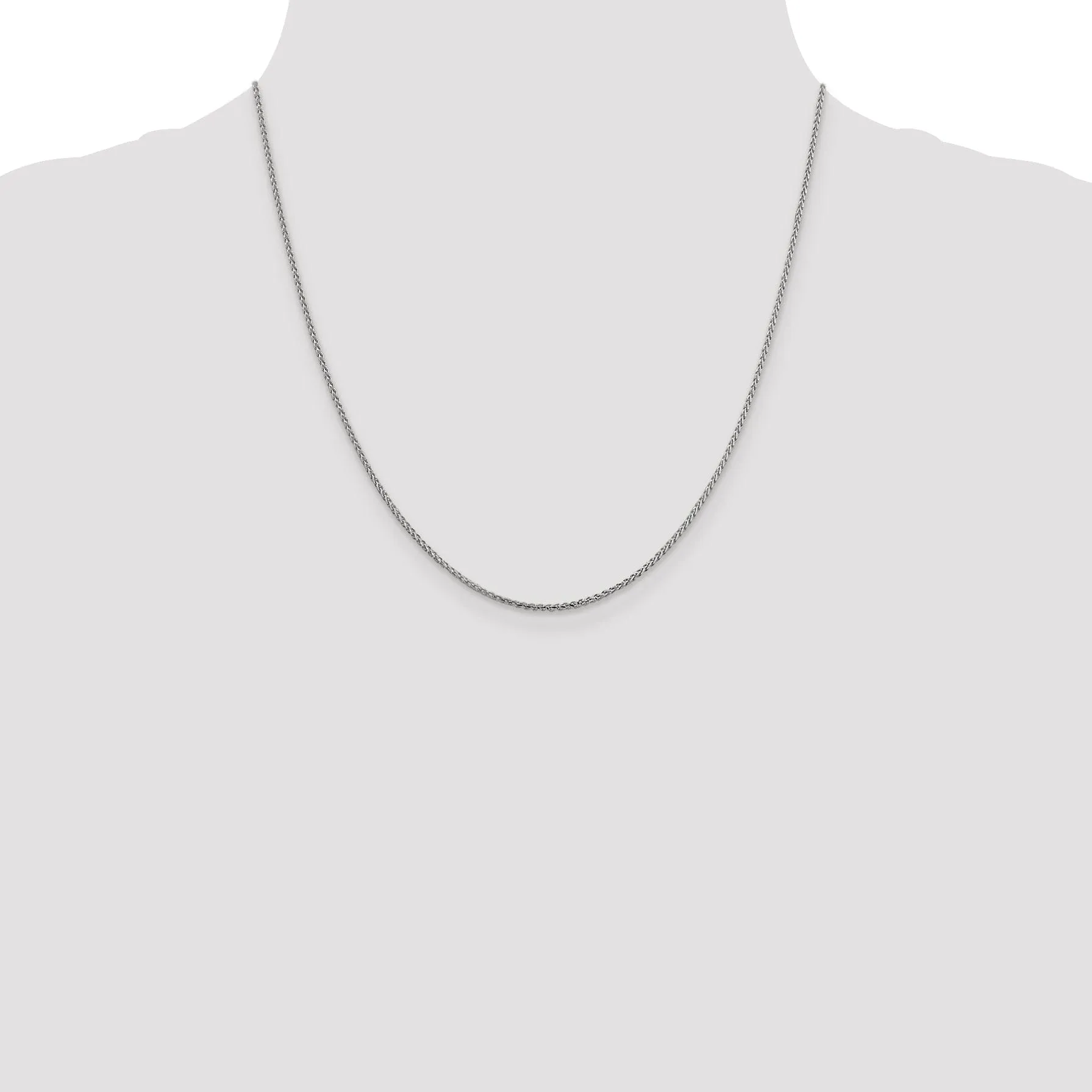 14K White Gold 1.4 mm D.C Open Franco Chain