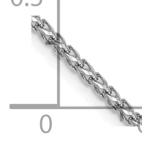 14K White Gold 1.4 mm D.C Open Franco Chain