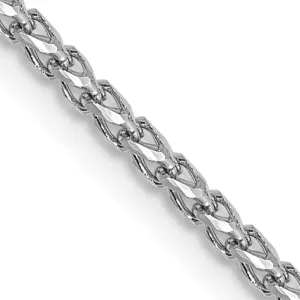 14K White Gold 1.4 mm D.C Open Franco Chain