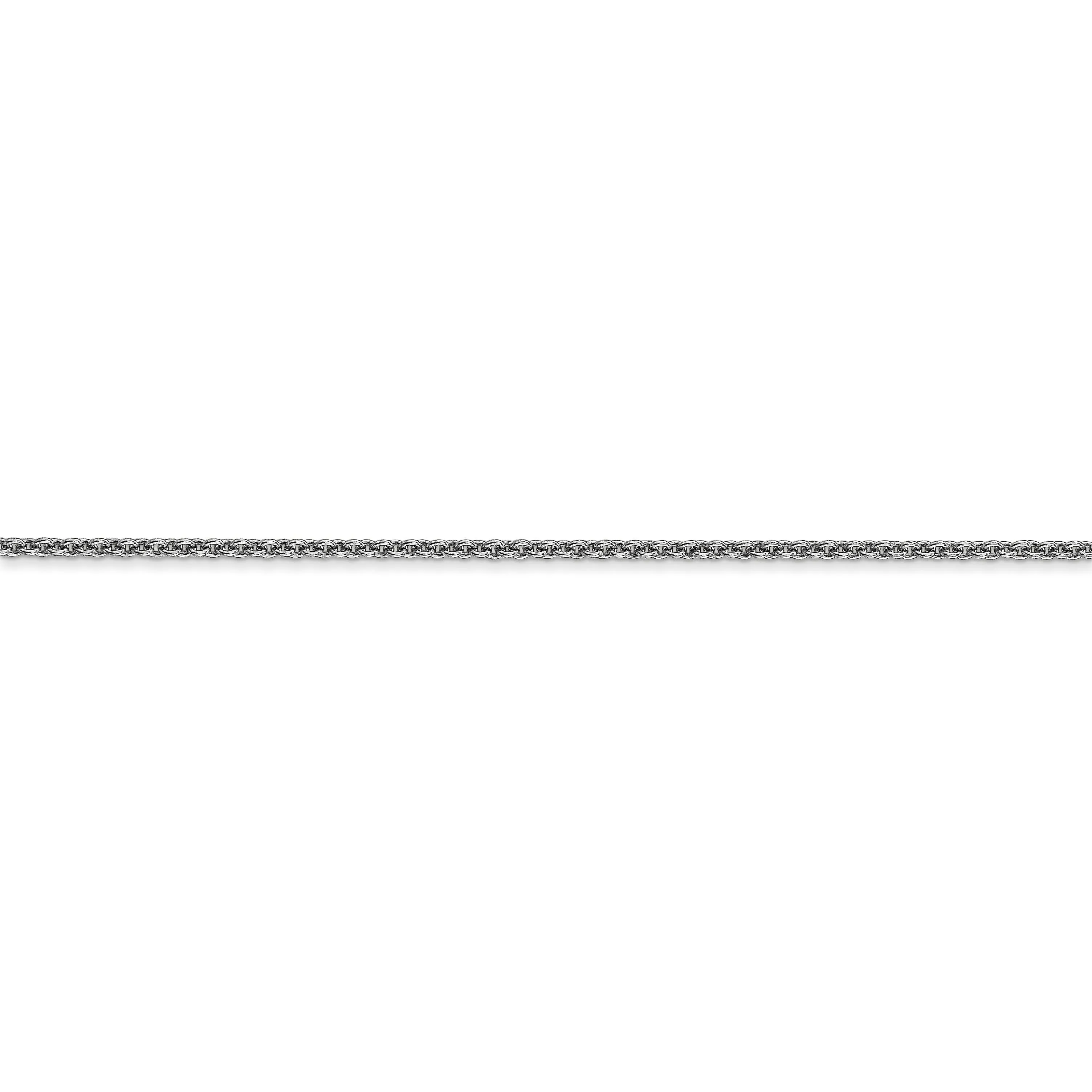 14k White Gold 1.5mm Solid Polish Cable Chain