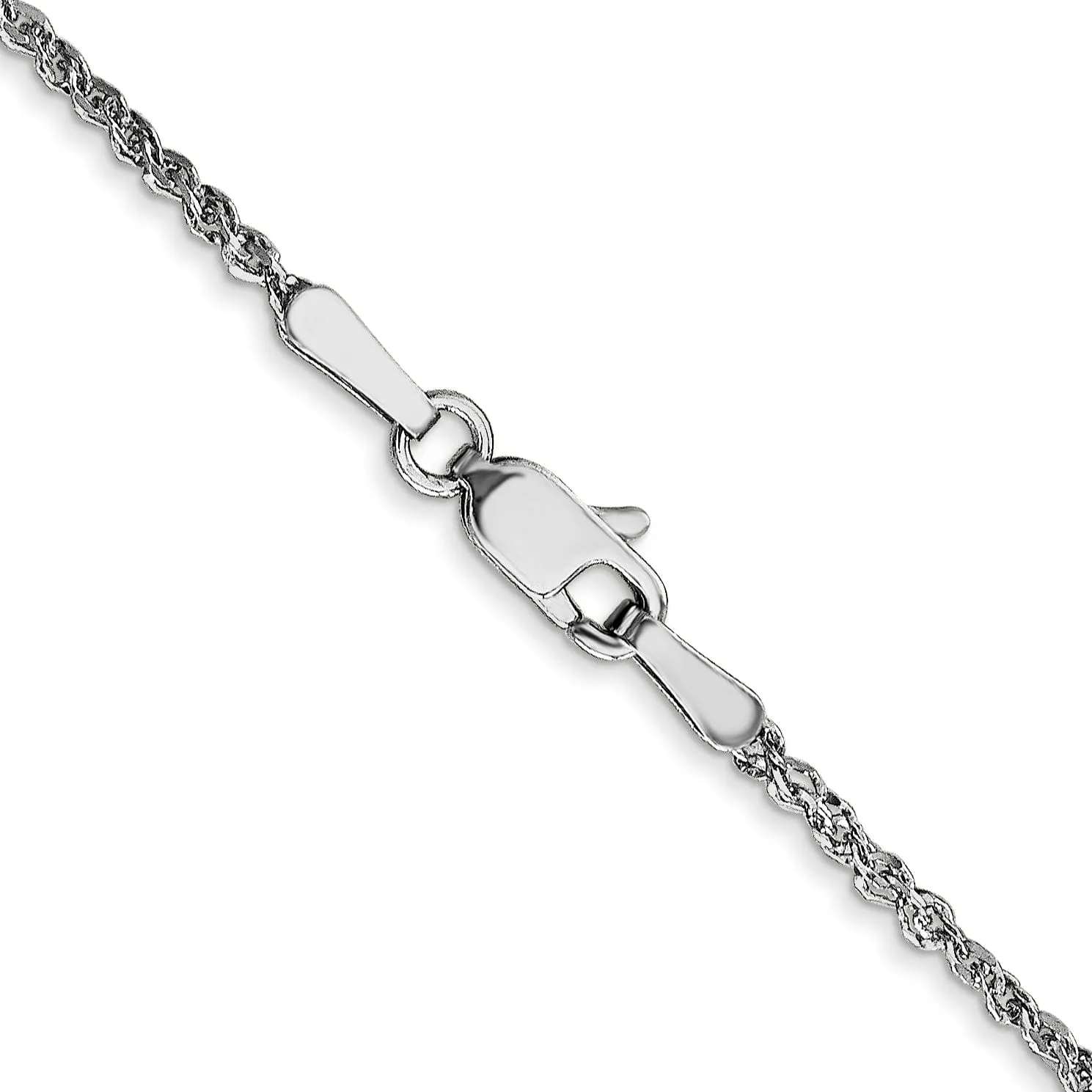 14K White Gold 1.70mm Polish Solid Ropa Chain