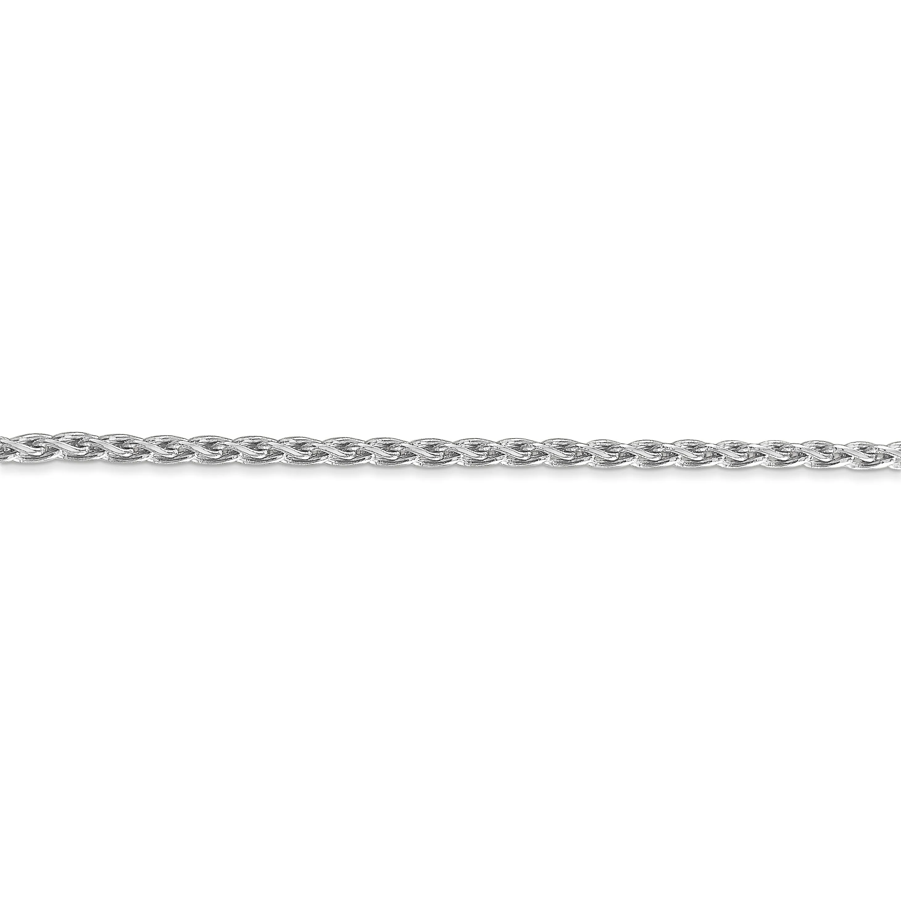 14k White Gold 2.25-mm Parisian Wheat Chain
