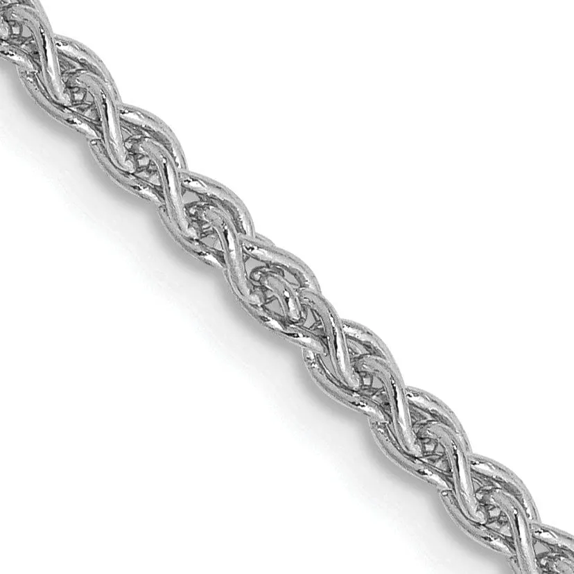 14k White Gold 2.25m Solid Polished Spiga Chain