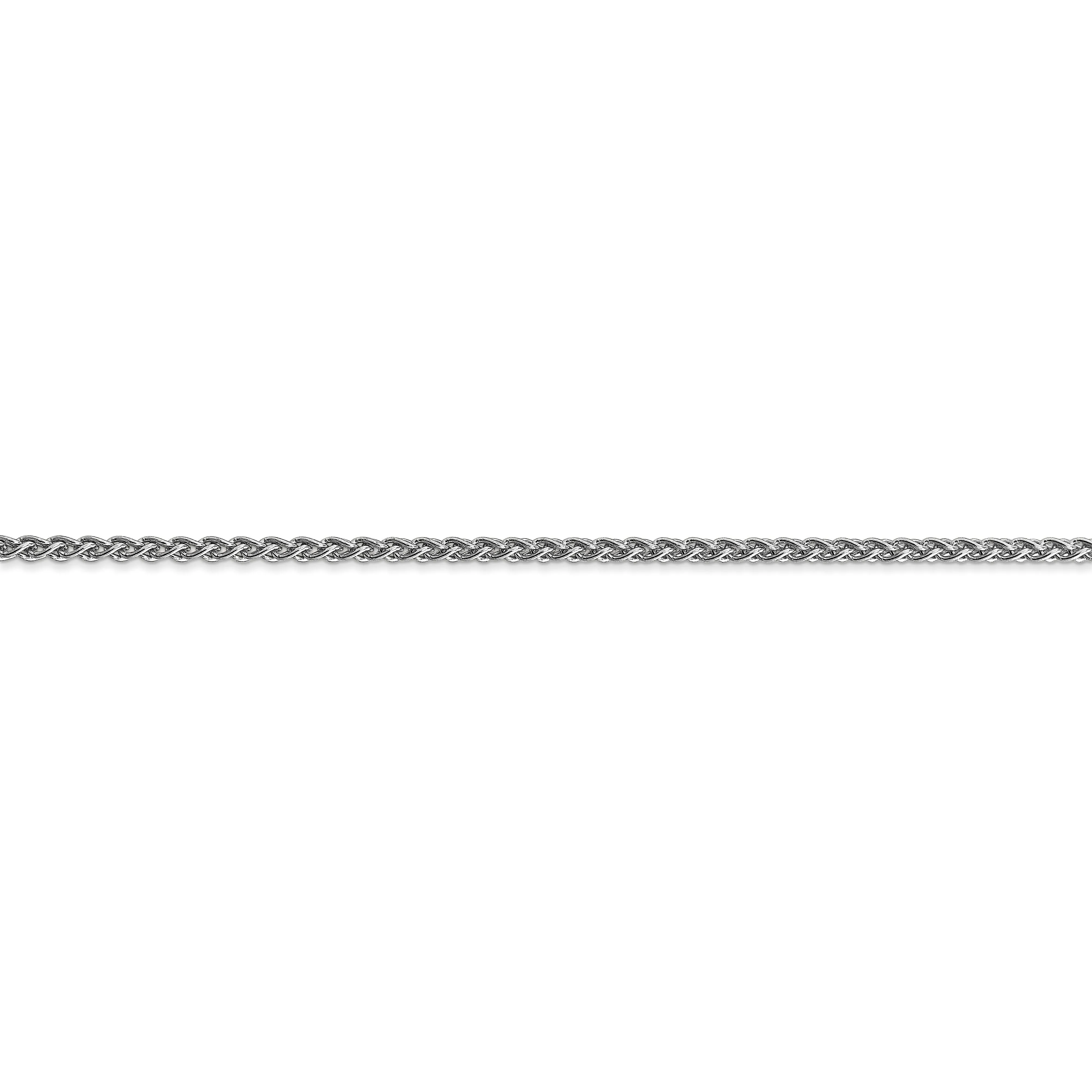 14k White Gold 2.25m Solid Polished Spiga Chain