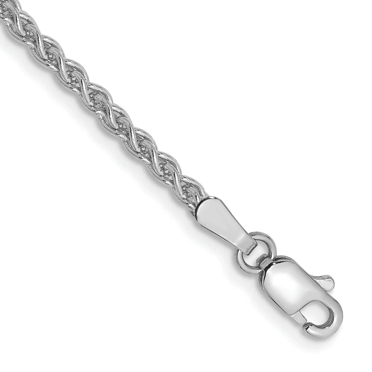 14k White Gold 2.25m Solid Polished Spiga Chain
