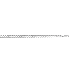 14K White Gold (3.7mm) Curb Chains (16-24in)