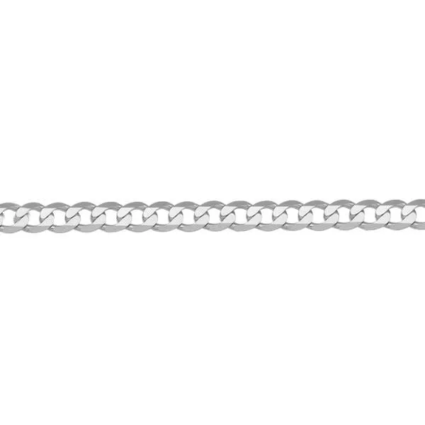 14K White Gold (3.7mm) Curb Chains (16-24in)