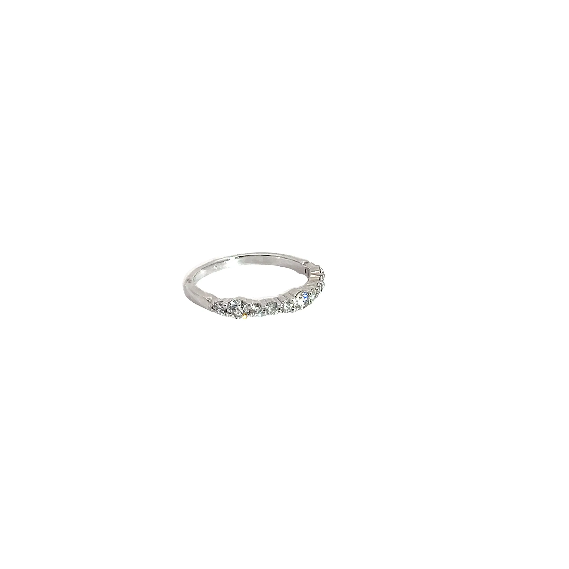 14k White Gold .50ct G VS2 Round Diamond Stackable Ring Size 5
