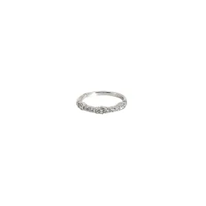 14k White Gold .50ct G VS2 Round Diamond Stackable Ring Size 5