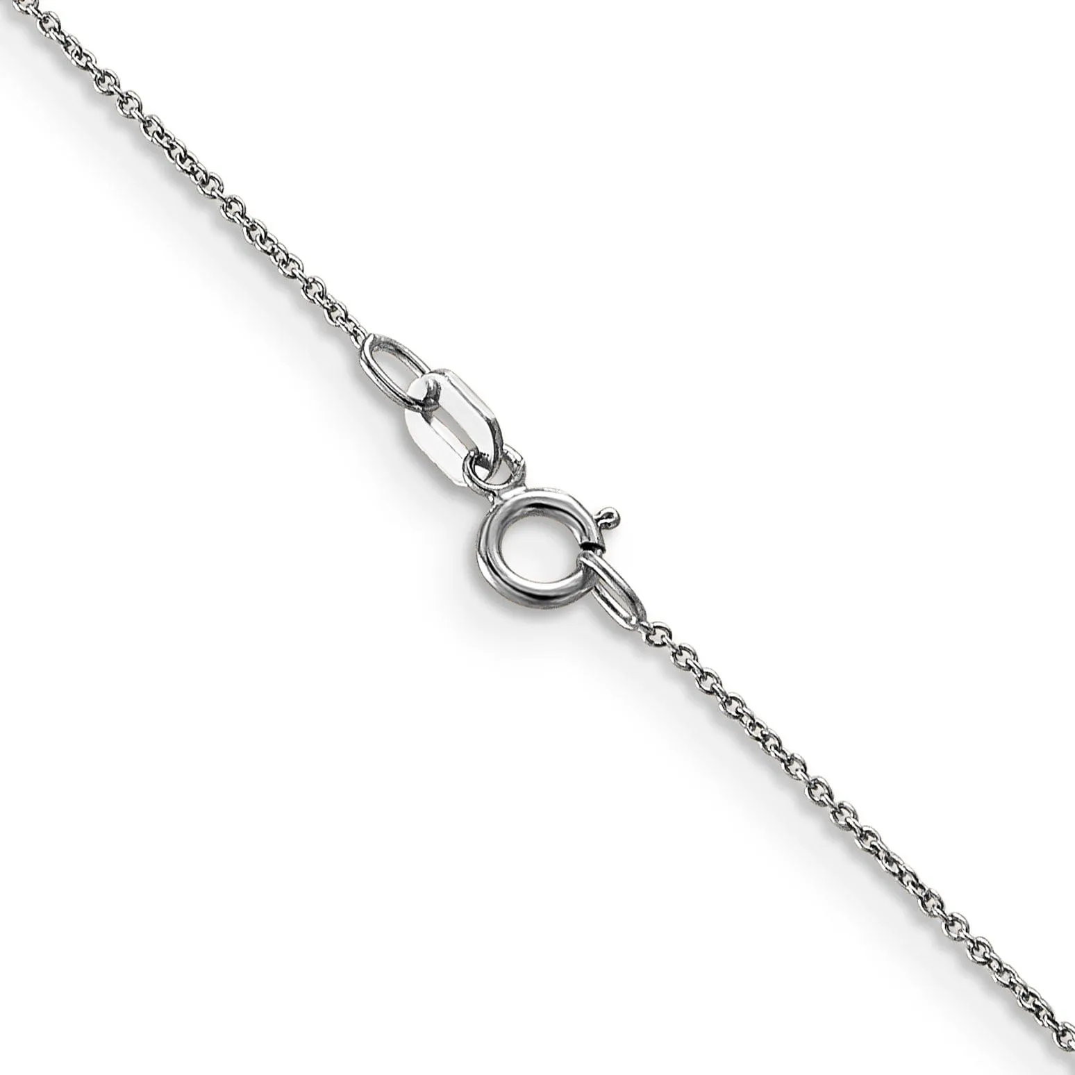 14k White Gold .60mm Solid Polished Cable Chain