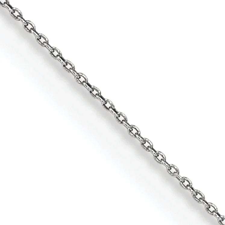 14k White Gold .60mm Solid Polished Cable Chain