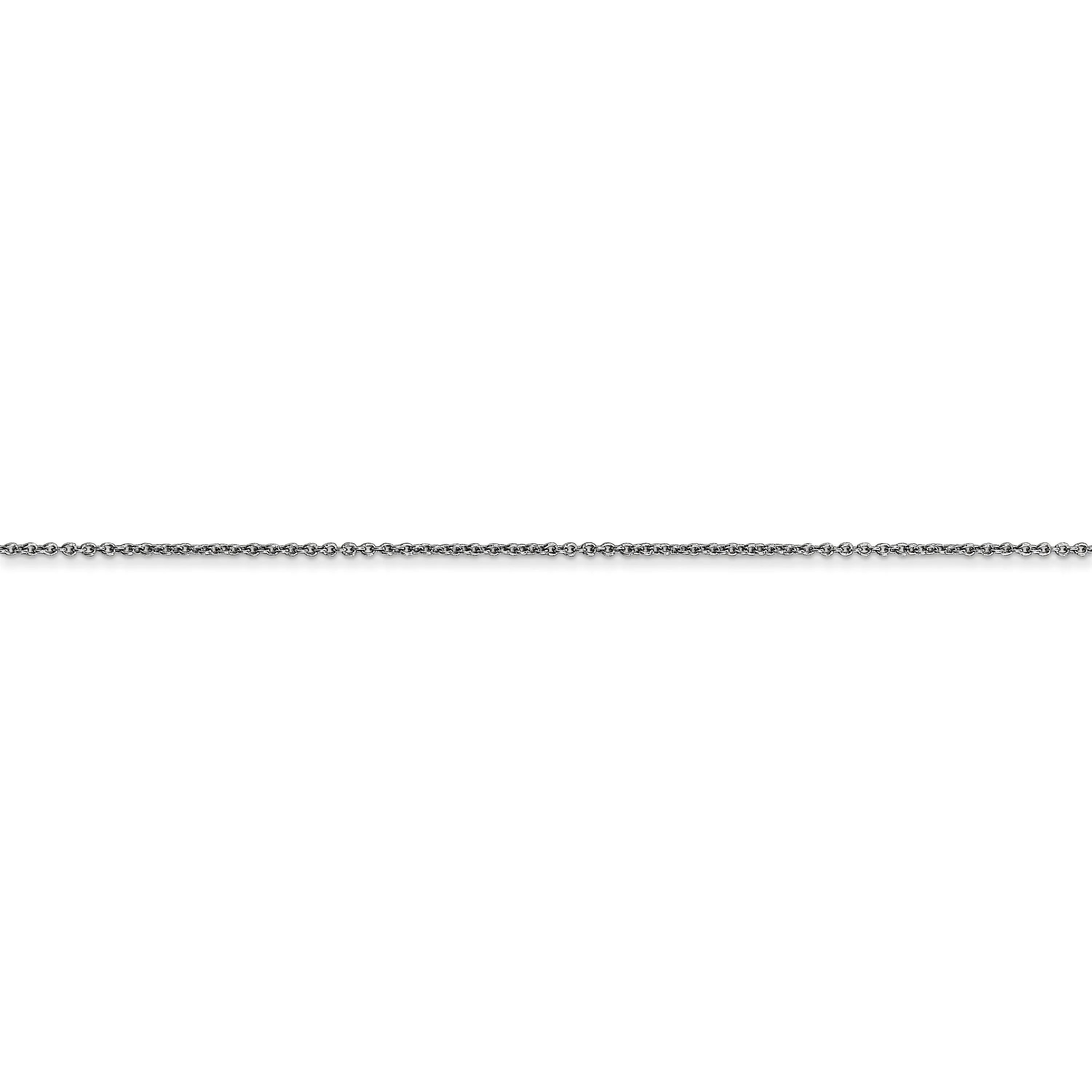 14k White Gold .60mm Solid Polished Cable Chain