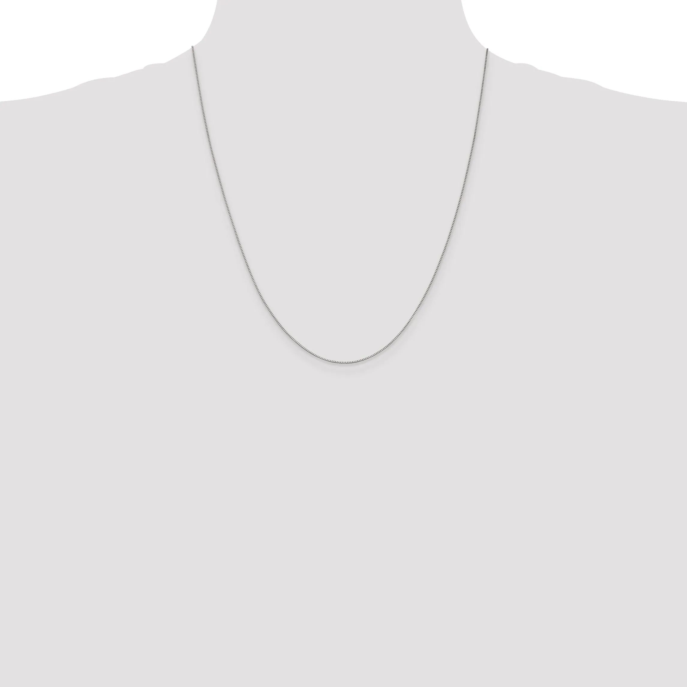 14K White Gold .7 mm Box Chain