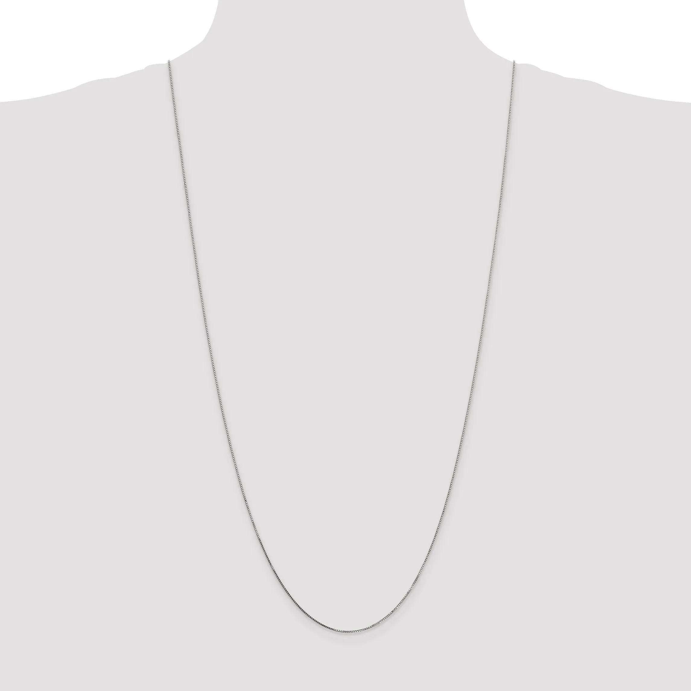 14K White Gold .8 mm Box Chain