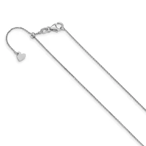 14k White Gold Adjustable D.C Chain
