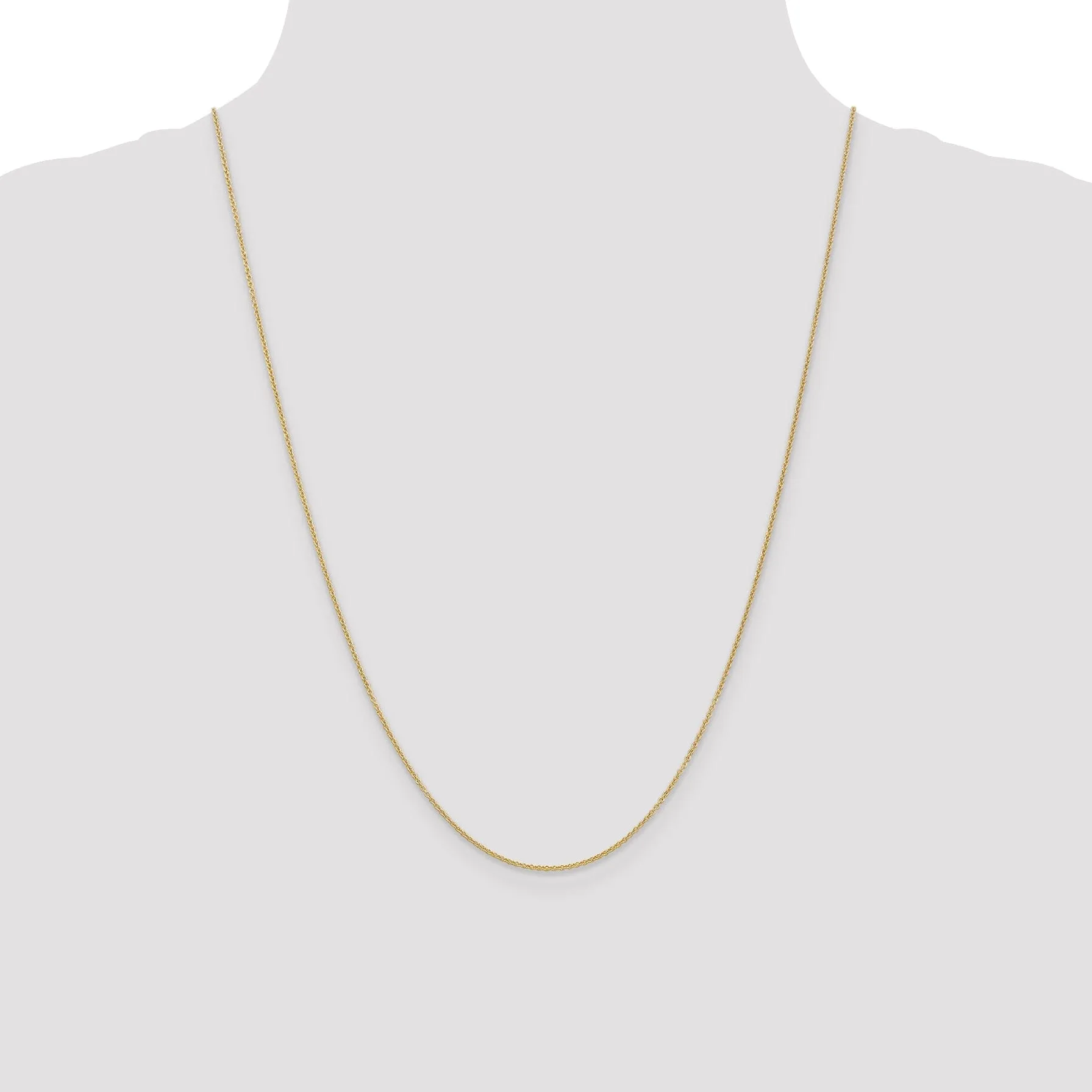 14k Yellow Gold 0.70mm Round Link Cable Chain