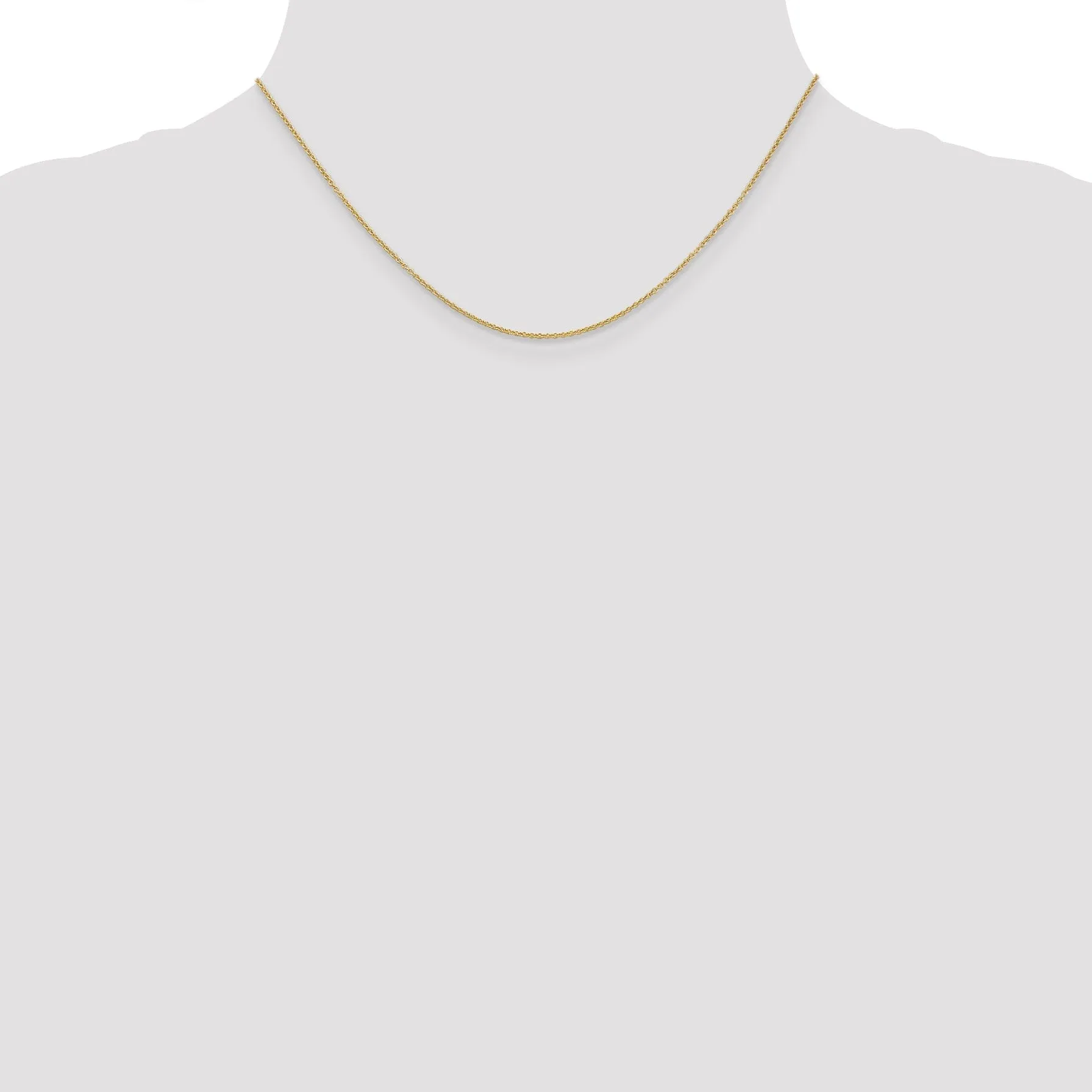 14k Yellow Gold 0.70mm Round Link Cable Chain