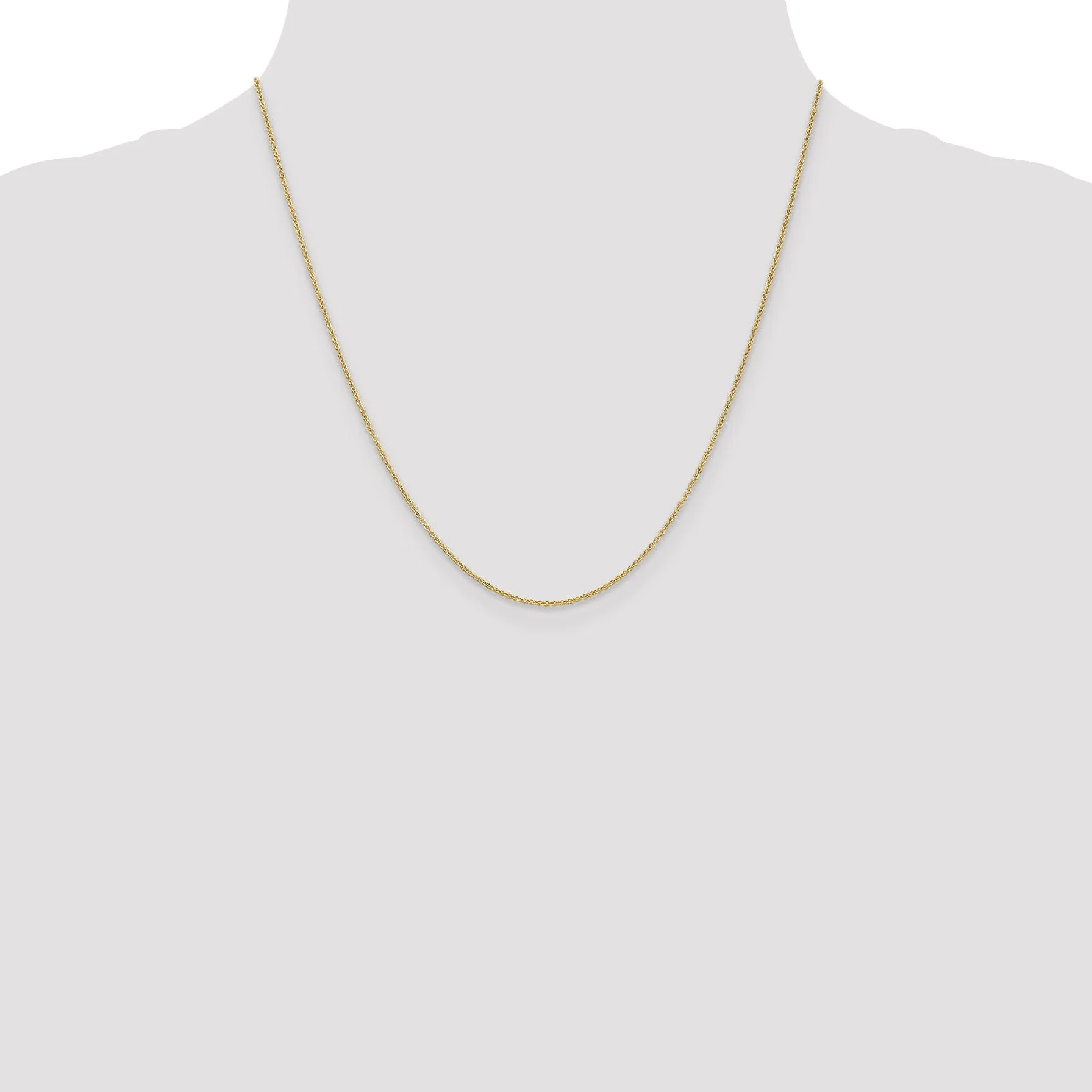14k Yellow Gold 0.70mm Round Link Cable Chain
