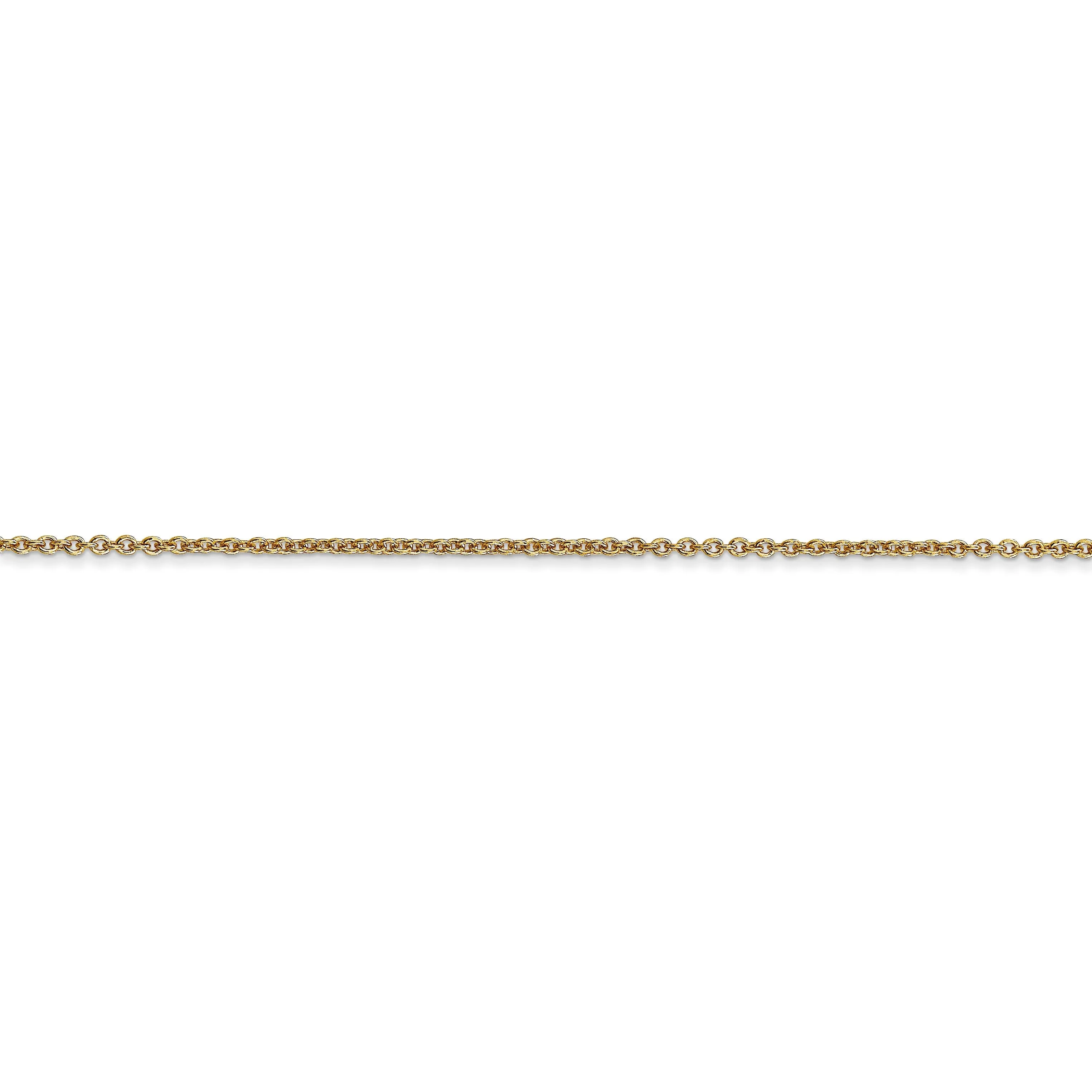 14k Yellow Gold 0.70mm Round Link Cable Chain
