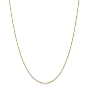 14k Yellow Gold 0.70mm Round Link Cable Chain