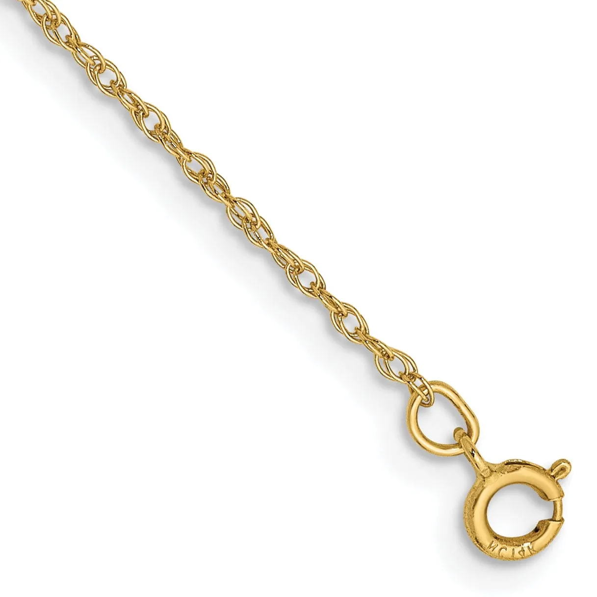 14k Yellow Gold 0.80-mm wide Light Baby Rope Chain