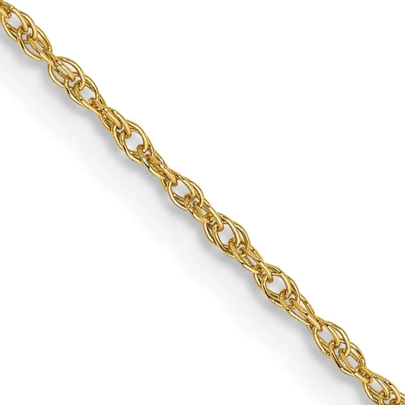 14k Yellow Gold 0.80-mm wide Light Baby Rope Chain