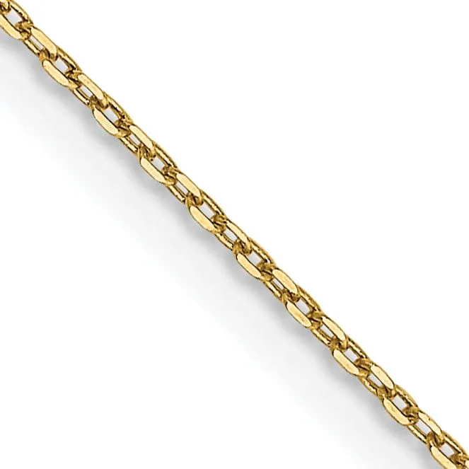14k Yellow Gold 0.80mm Solid D.C Cable Chain
