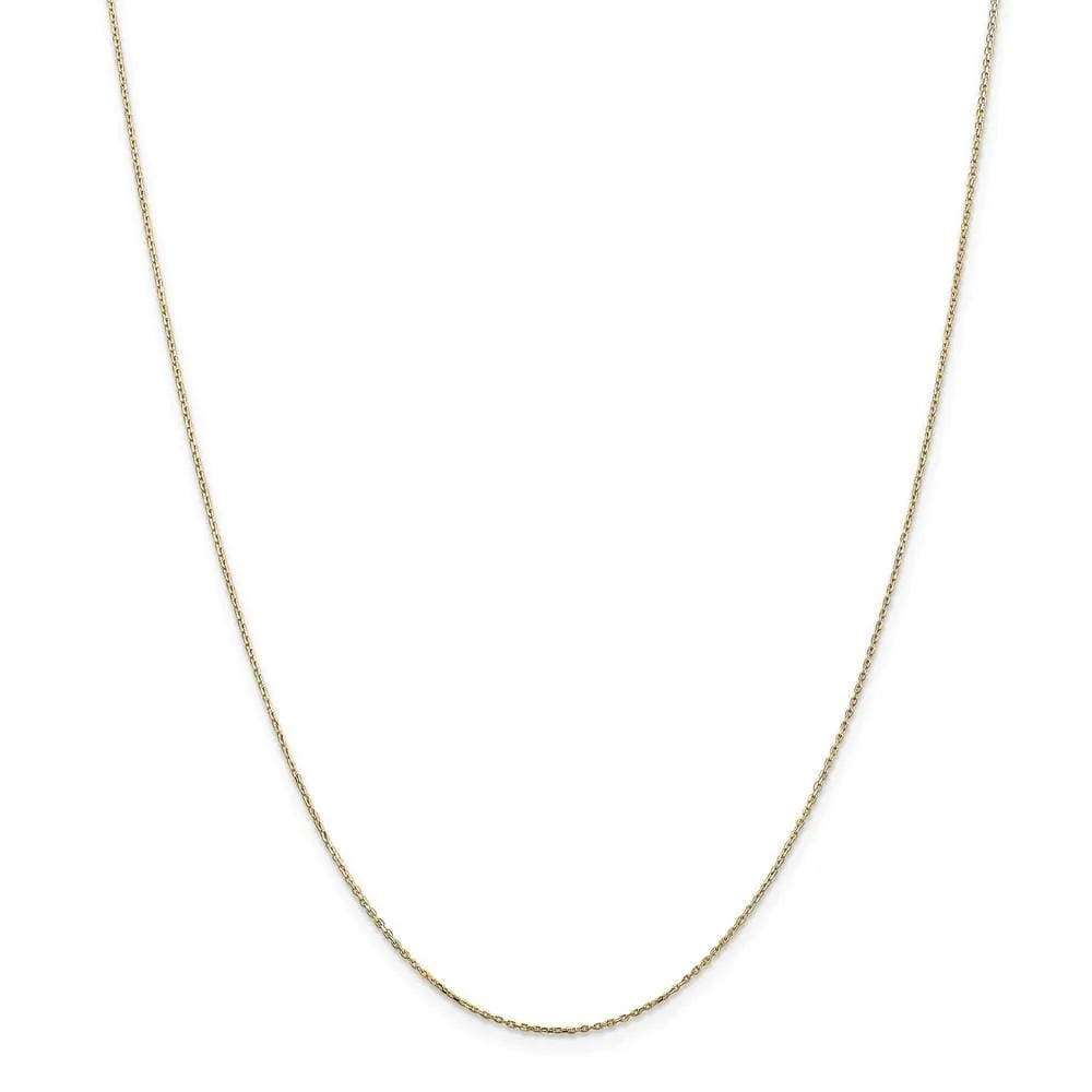 14k Yellow Gold 0.80mm Solid D.C Cable Chain