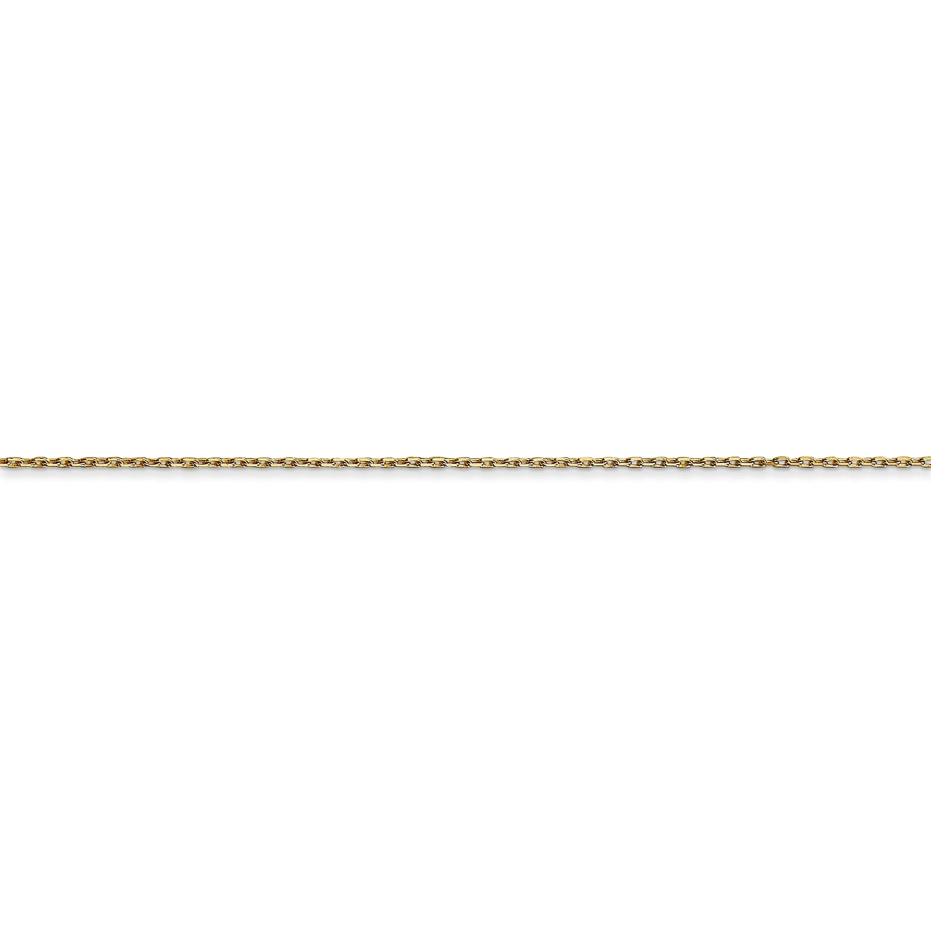 14k Yellow Gold 0.80mm Solid D.C Cable Chain