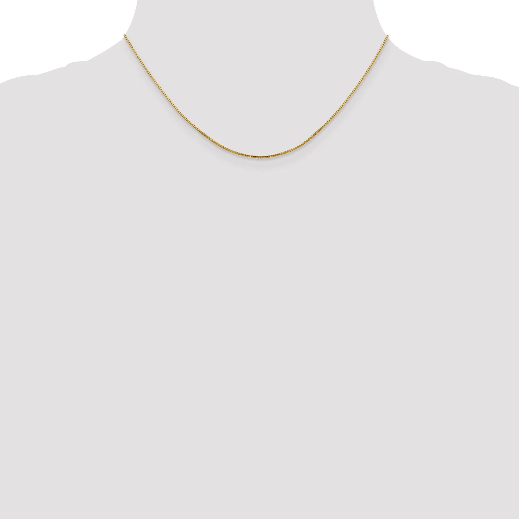 14k Yellow Gold 1 mm Octagonal Sparkle Box