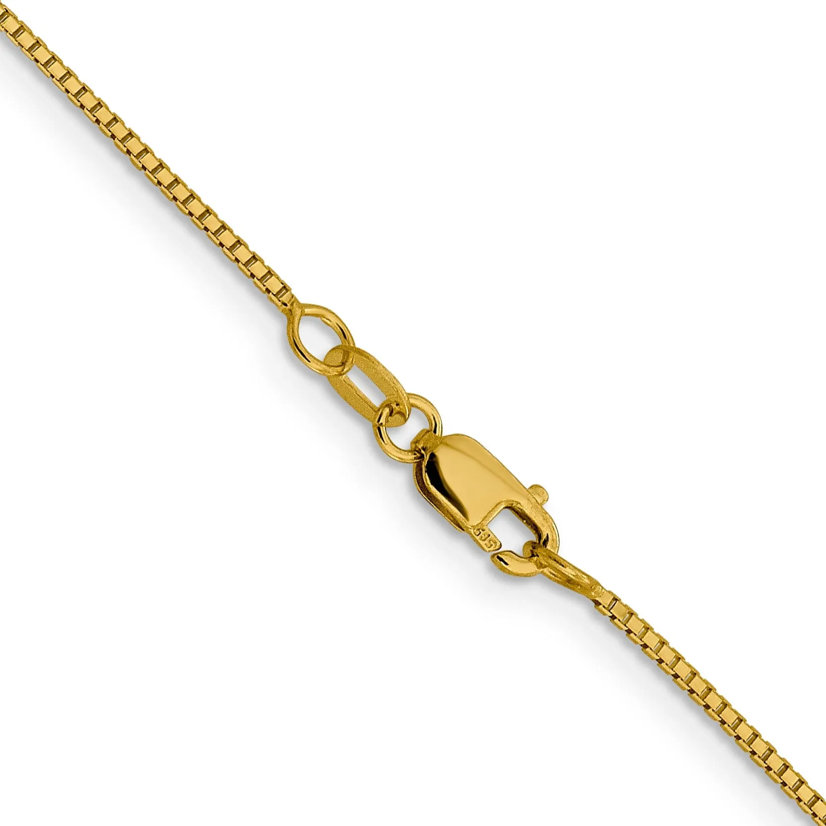 14k Yellow Gold 1 mm Octagonal Sparkle Box
