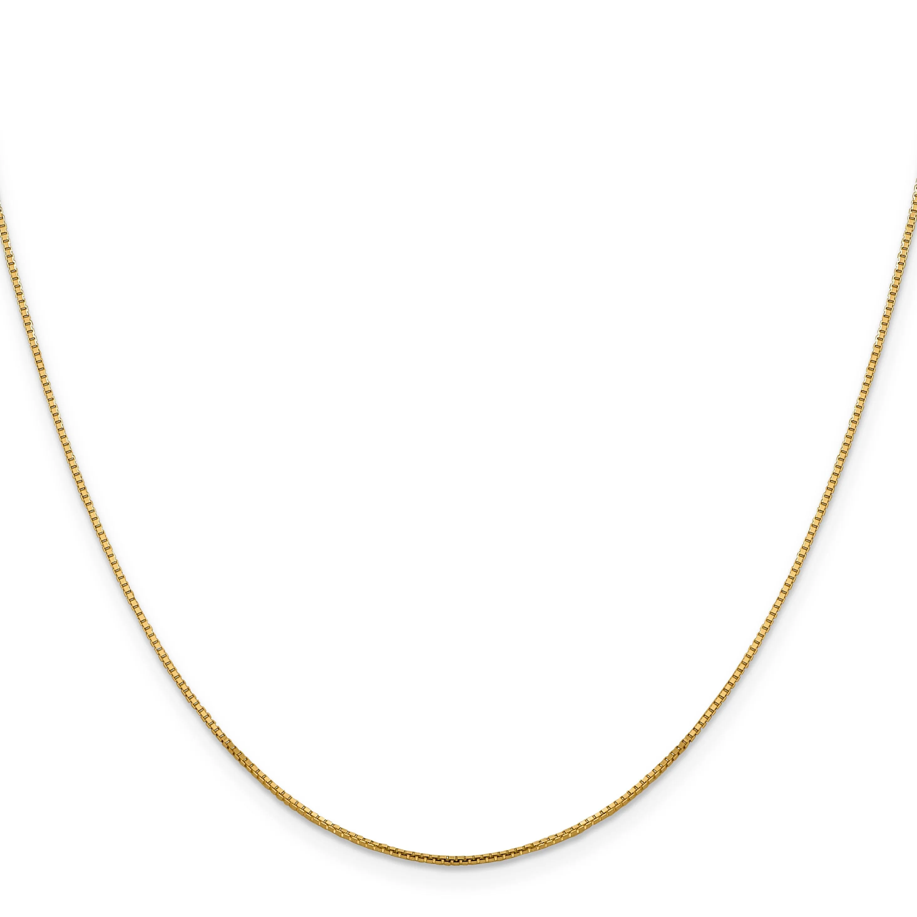14k Yellow Gold 1 mm Octagonal Sparkle Box