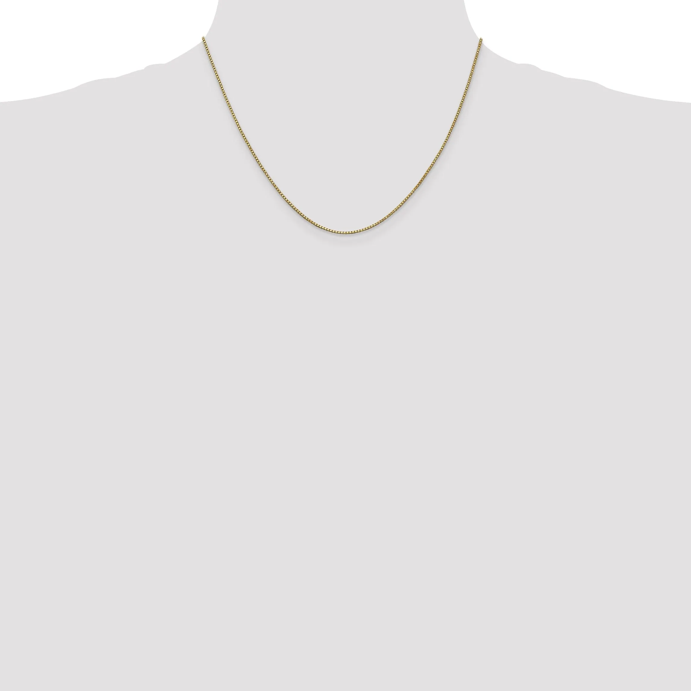 14k Yellow Gold 1 mm Polished Box Chain