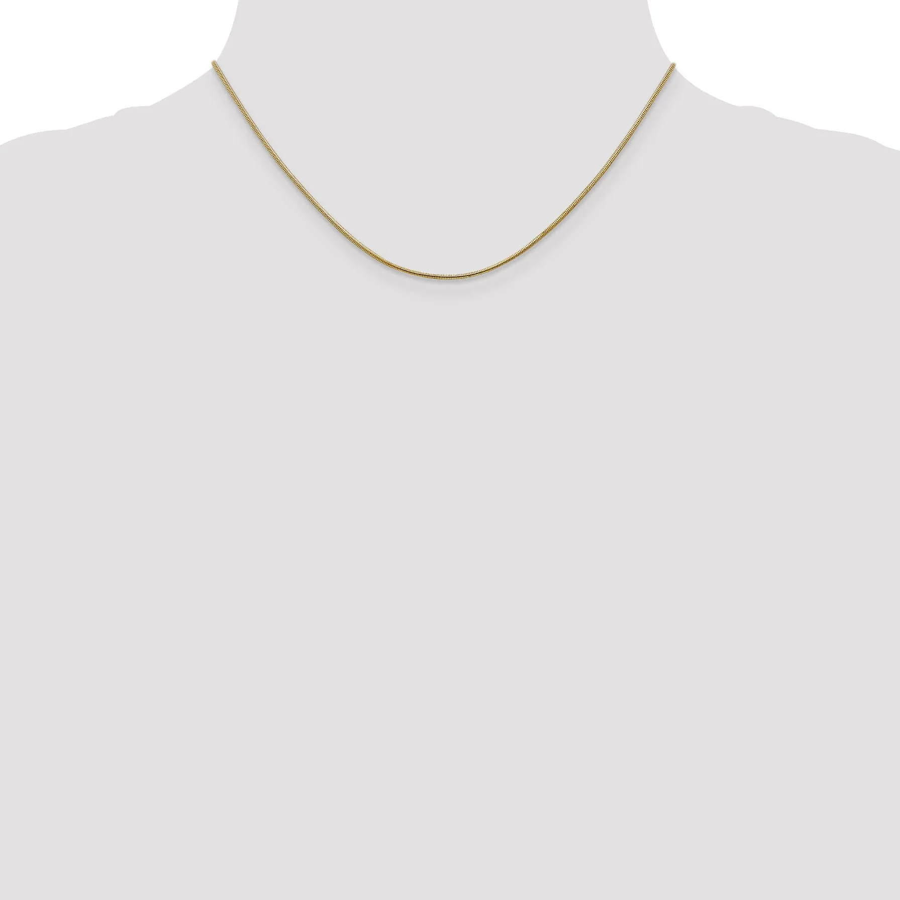 14k Yellow Gold 1 mm Snake Chain