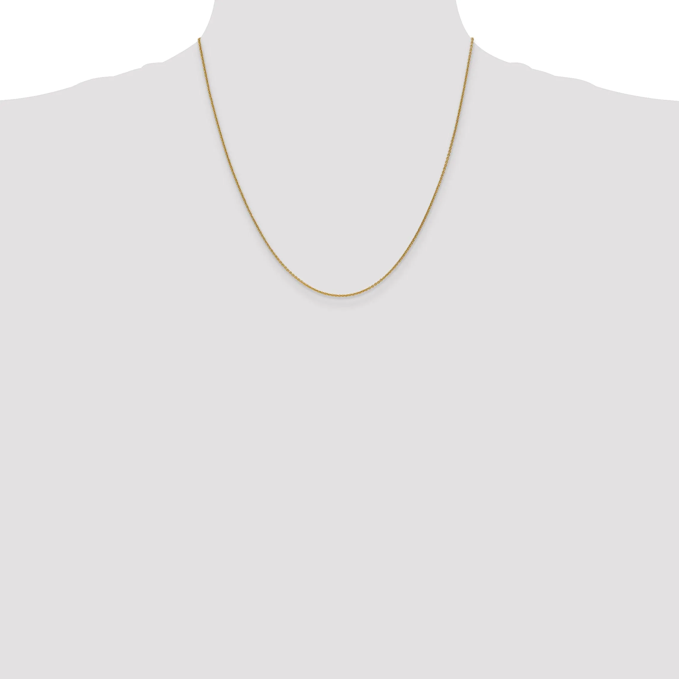 14k Yellow Gold 1.00mm Solid Polish Cable Chain